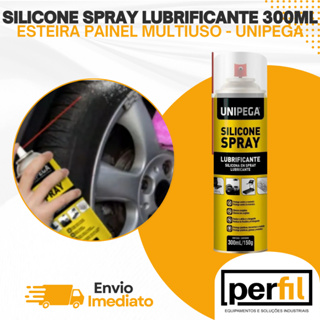 Silicone Spray Lubrificante Esteira Painel Multiuso 300ml Unipega em Oferta na Shopee