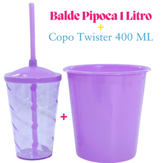 35 Kit Festa Baldinho Pipoca 1Lt + 35 Copos Twister 400 Ml Lembrancinha Cinema Chá Reveleção em Oferta na Shopee