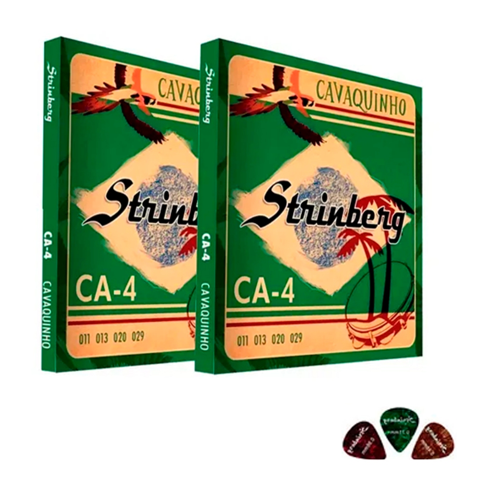 Kit C/ 2 Encordoamento Corda Strinberg Aco Cavaco Ca4