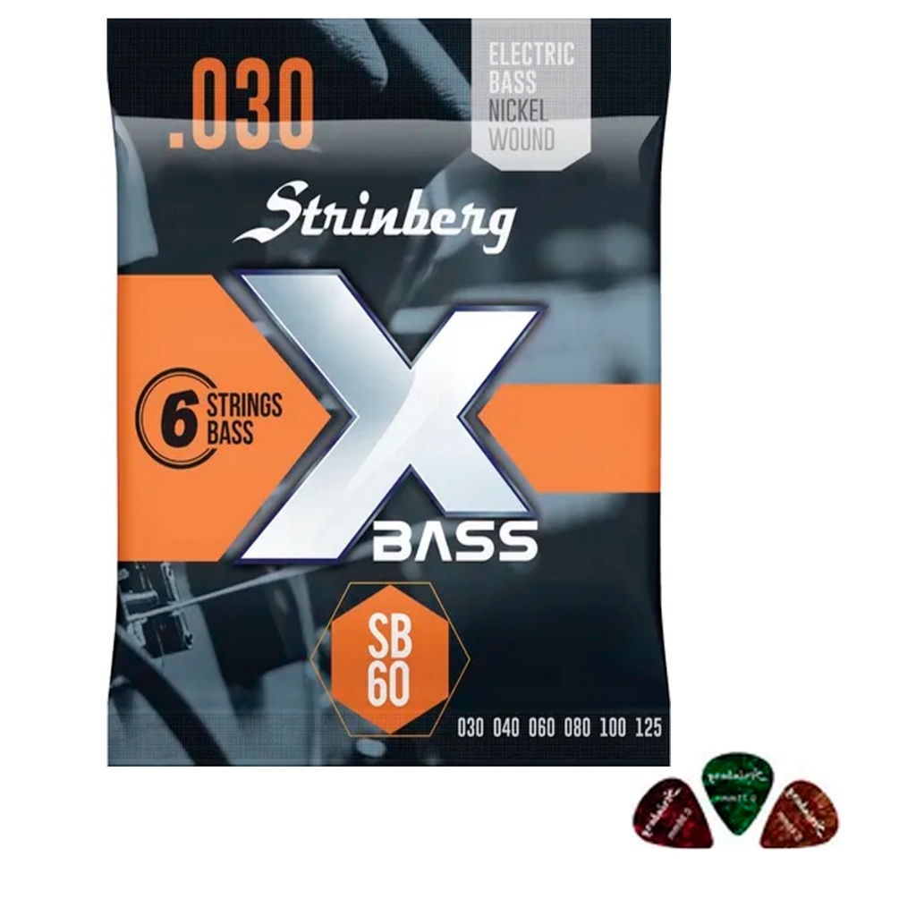 Jogo De Cordas Contra Baixo Strinberg Sb60 6 Cord C/nf Full