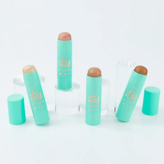 Shine And Glow Vizzela Iluminador em Stick 4 Tons Glow Cremoso Lançamento