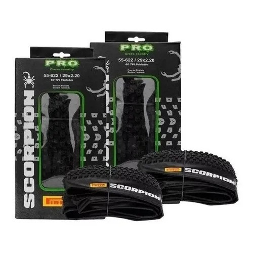 Par Pneu Pirelli Scorpion Pro Aro 29 X 2.20 Kevlar Sem Arame