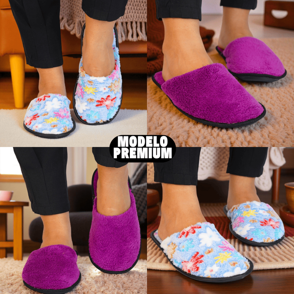 Pantufa Chinelo Feminino Solado Antiderrapante 34 Ao 40 Super Confortável  Ideal Ficar em Casa