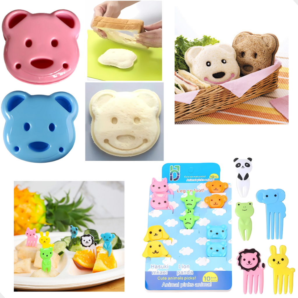 Kit 10 Mini Garfinhos e 1 Forma Cortador Molde Para Pão em Oferta na Shopee