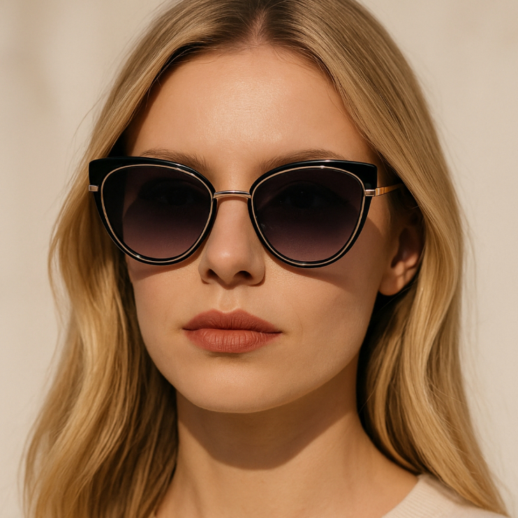 Óculos de Sol Jade Gatinho Armação Premium Vintage Clássico Retrô Blogueira uv400 Feminino