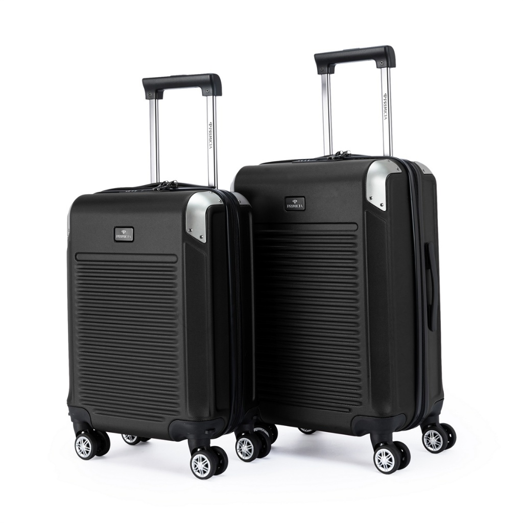 Kit 2 Malas De Viagem Tsa Preta Cadeado Moderna Rodinha 360 Original Primícia - Travel & Luggage