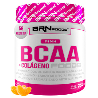 PINK BCAA com Colágeno FOODS 250g - Sabor Tangerina - BRN Foods em Oferta na Shopee