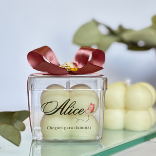 Kit 10 velas perfumadas mini bubble lembrancinha Nascimento/personalizada em Oferta na Shopee