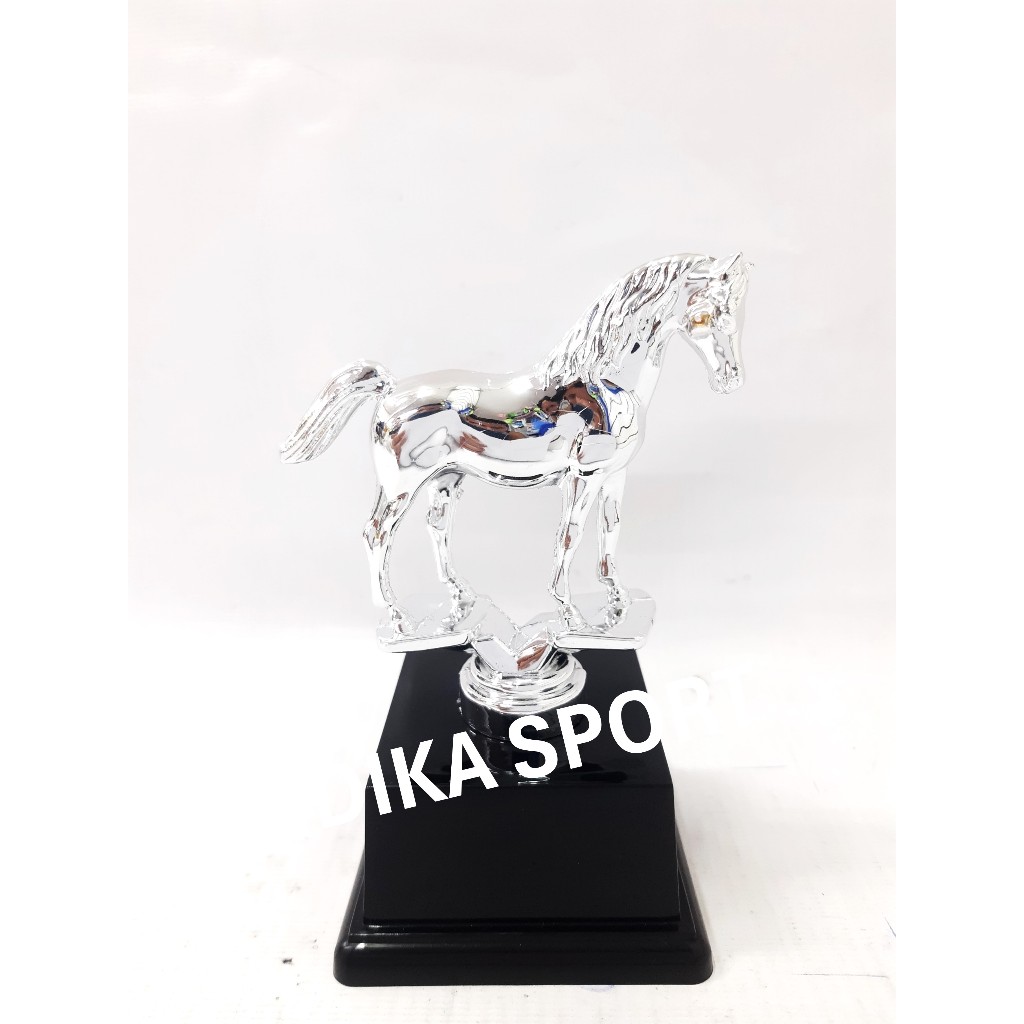 Troféu Cavalo Prata 15cm BV4 [Quer Adesivo Personalizado?] Manga-Larga Marchador Morgan Mustangue