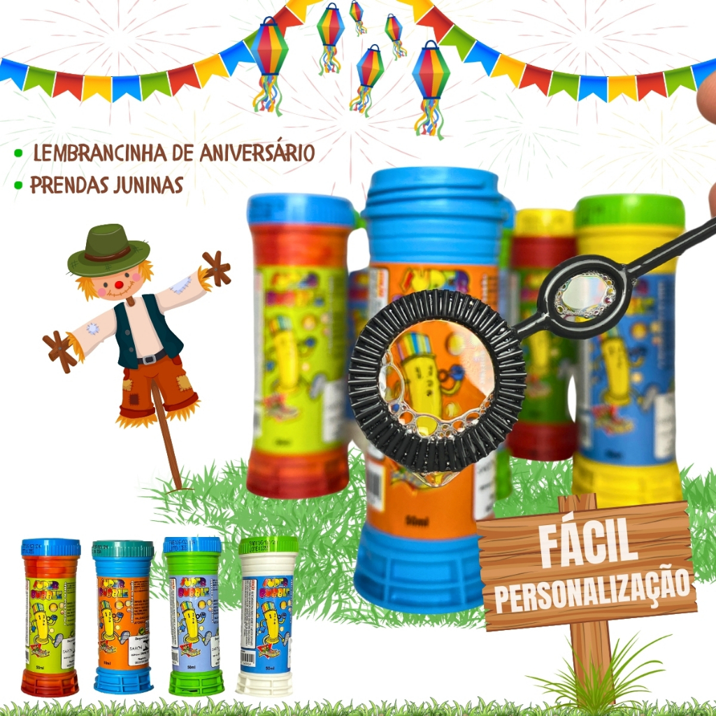 Detalhes do 30 Bolha De Sabão + 30 Mola Maluca Grande Lembrancinha Atacado Prenda Kit Festa Criança