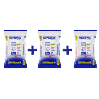 Kit 3 Lenços Umedecidos Coperalcool Bacfree 50un 70° em Oferta na Shopee