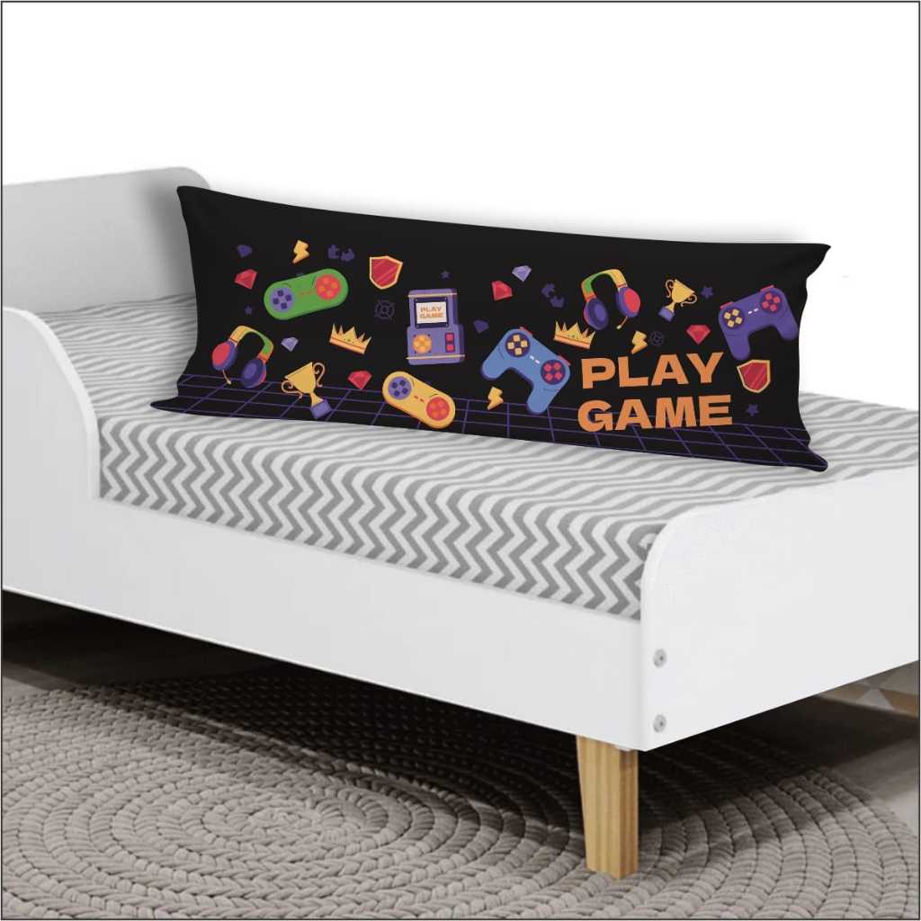 Capa de Travesseiro De Corpo Fronha Xuxinho Personalizada 0.90x0.30cm Quarto Decoração Video Game em Oferta na Shopee