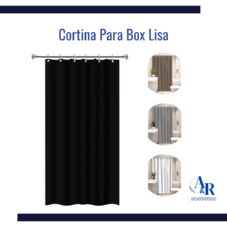 Cortina Para Box de Banheiro Vinil Luxo Lisa Moderna Impermeável Com Ganchos Anti-Mofo em Oferta na Shopee