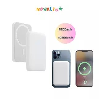 Carregador Portátil Indução para iPhone/Android Sem fio Bateria Carga 5000mAh