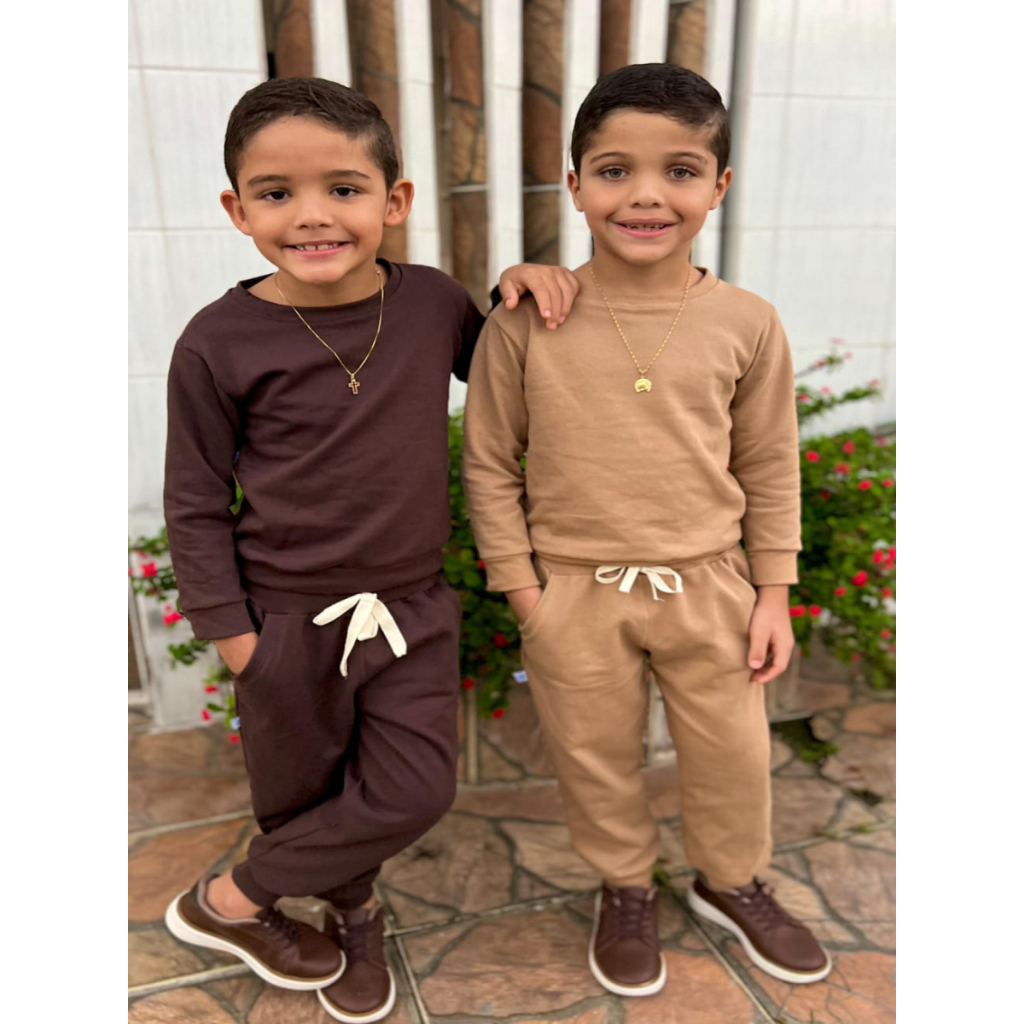 Conjunto Infantil moletom Flanelado Menino~Menina ~ quentinho e confortável
