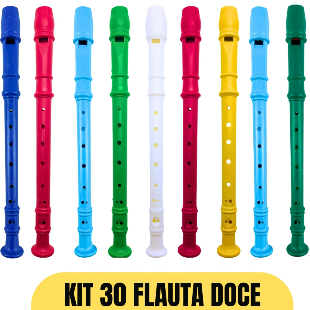 30 Flauta Doce Brinquedo Kit Prenda Presente Atacado Festa Junina Pescaria Lembrancinha Sopro em Oferta na Shopee