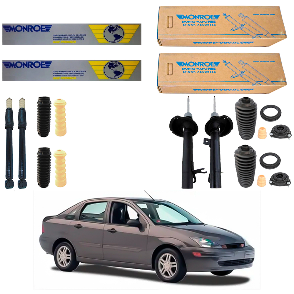 KIT 4 AMORTECEDOR FOCUS 2000 A 2008 MONROE + KIT