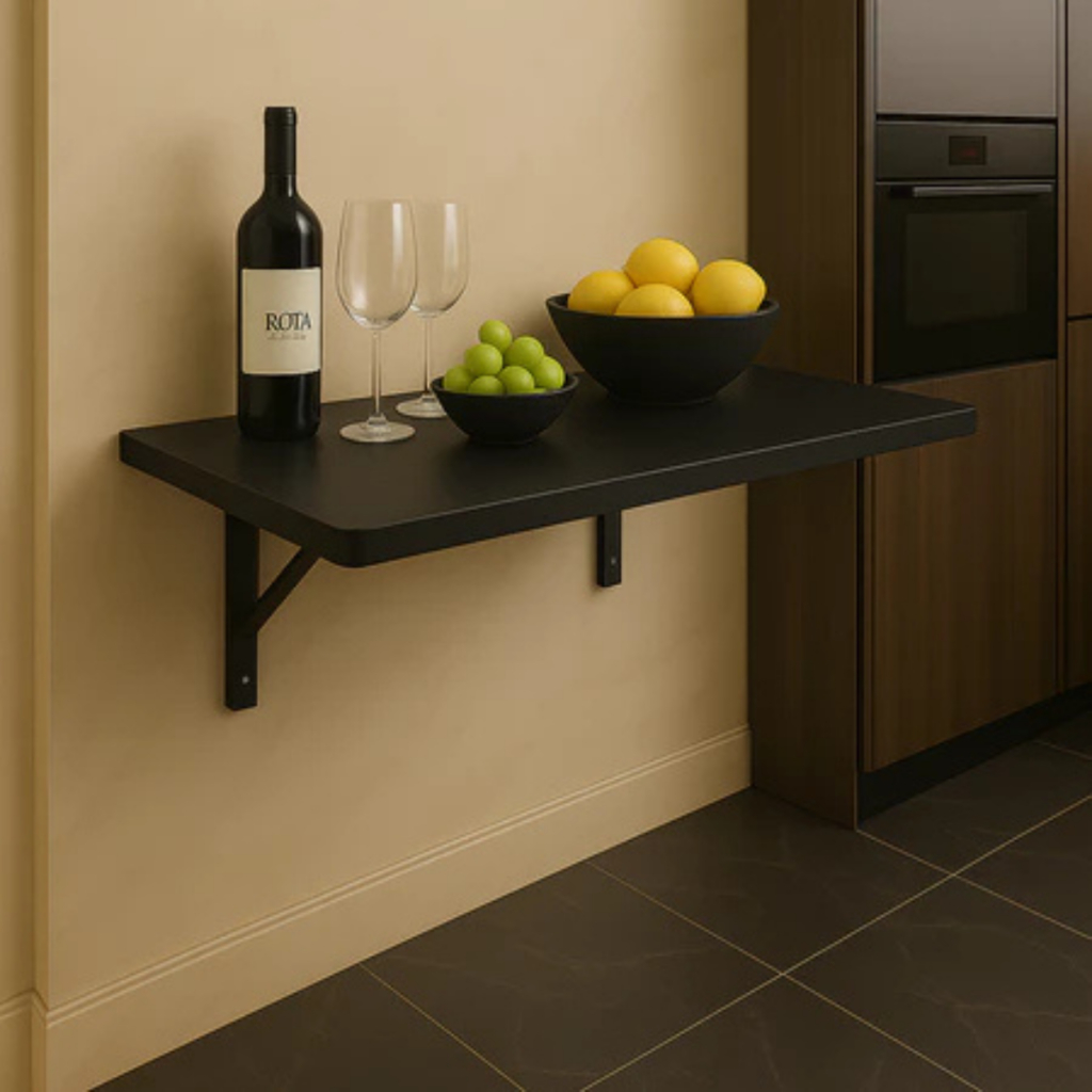 Mesa Retrátil de Parede Maclavi 100x50cm Dobrável Multiuso para Cozinha Quarto ou Sala Pequena