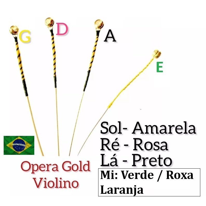 Cordas Opera Gold Violino 4/4 Strings Germany KIT 02 Jogos com 08 Cordas em Oferta na Shopee