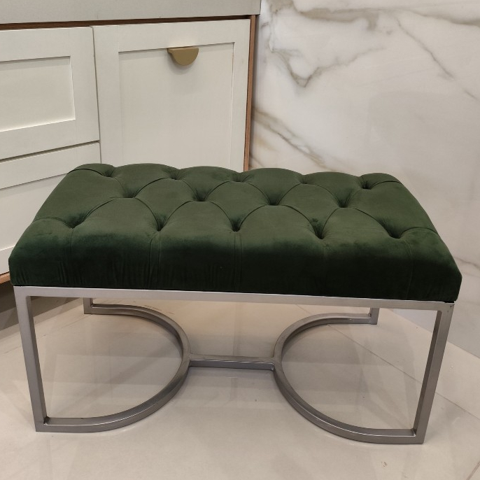 Recamier Retangular Closet Puff  80x40 Decoração Quarto Sala Banqueta Ferro Penteadeira Escolha Cor