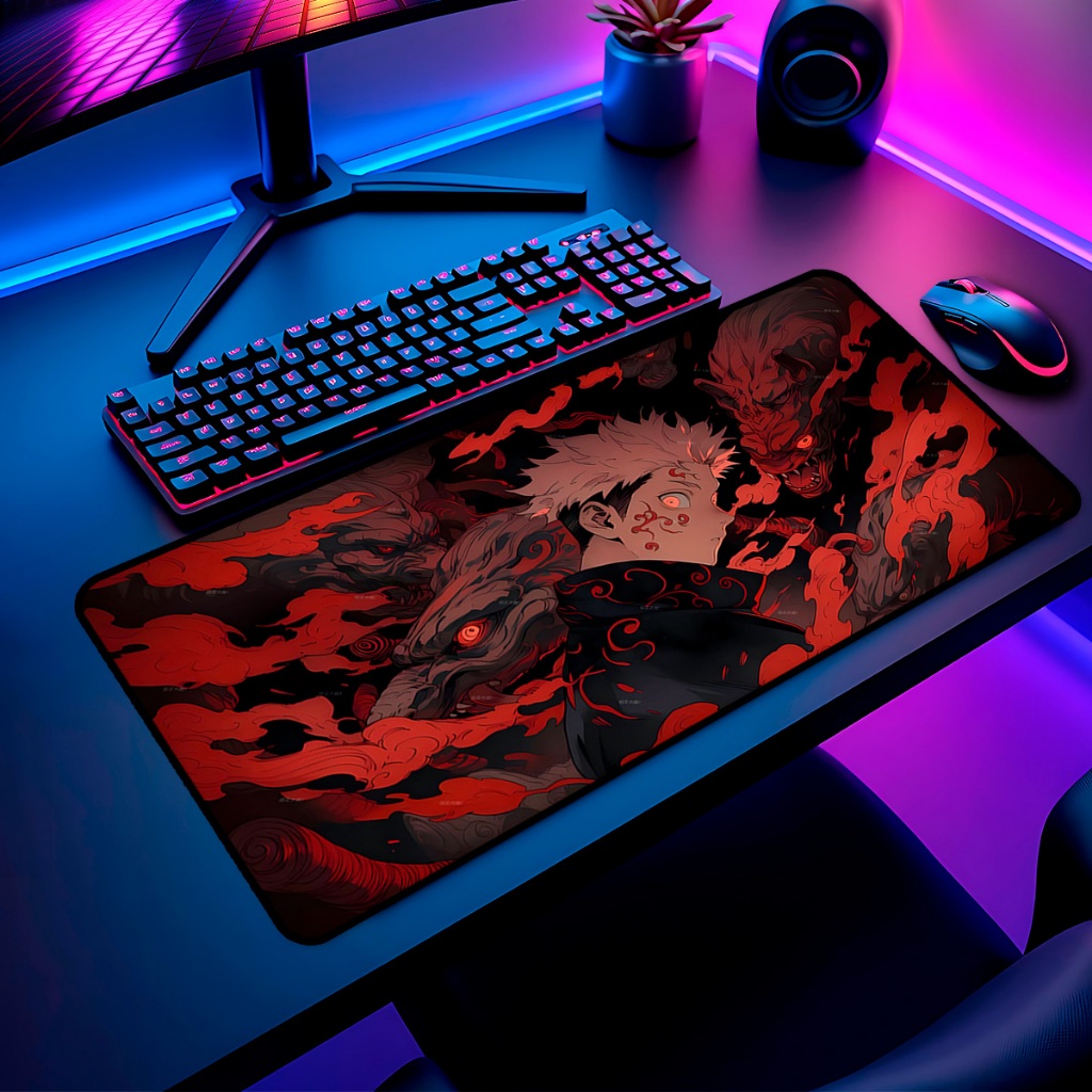 Mouse Pad Gamer Grande Antiderrapante 65x30 70x35 80x35 90x40 90x50 120x60 Cm Borda Costurada
