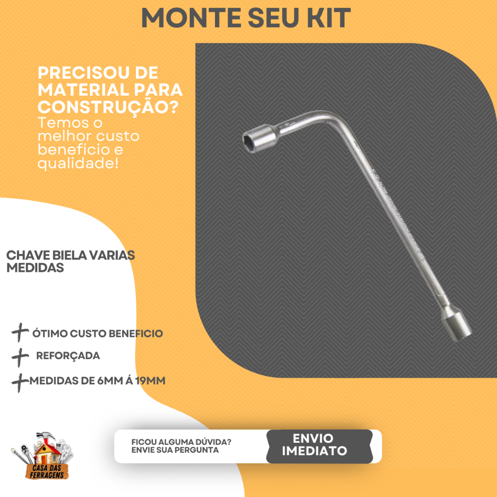 Chave Biela L 6MM A 19MM Aço Carbono Mecânico Escolha a Quantidade e Medidas nas Variações em Oferta na Shopee