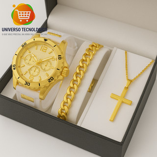 Relogio Original Masculino Banhado 18k