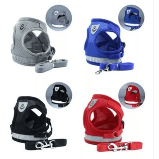 Peitoral + Guia Caes Cachorro Gato Coleira Colete Regulavel Super Confortavel Pet Passeio em Oferta na Shopee