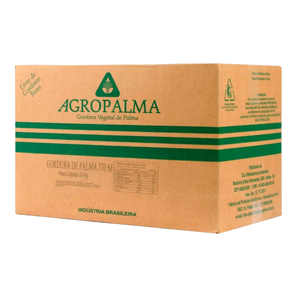 GORDURA DE PALMA 370B CX 20KG - AGROPALMA