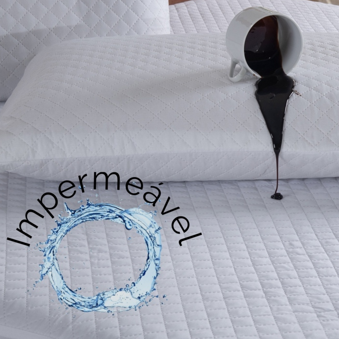 Capa de colchão impermeável protetor com elástico cama box casal, solteiro, queen, king barato