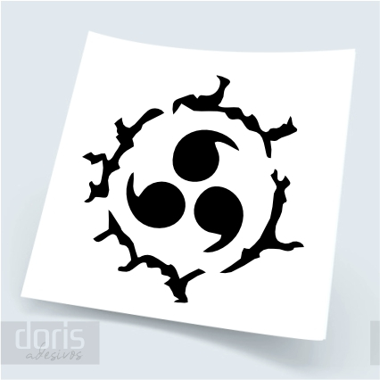 Adesivo Decorativo Carro Caminhão anime Naruto Sasuke Símbolo
