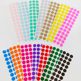 Etiquetas adesivas de bolinha colorida com 500 unidades em Oferta na Shopee