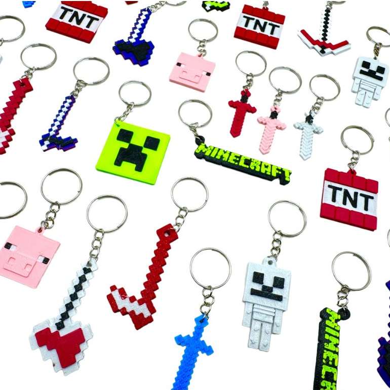Chaveiros Minecraft 10un Tnt Tema Lembrancinha Varaiads  tema aniversário