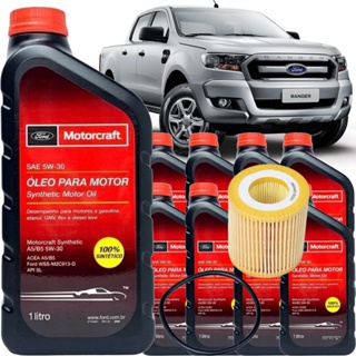 Kit 9 Litros De Oleo 5W30 Motorcraft WSS-M2C913-D E Filtro De Oleo Para Ford Ranger 2.2 Diesel em Oferta na Shopee