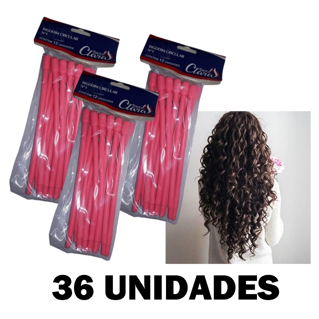 Bigundim Bigodinho Circular N° 1 Kit 36 Unidades - Santa Clara cor: Azul ou Rosa em Oferta na Shopee