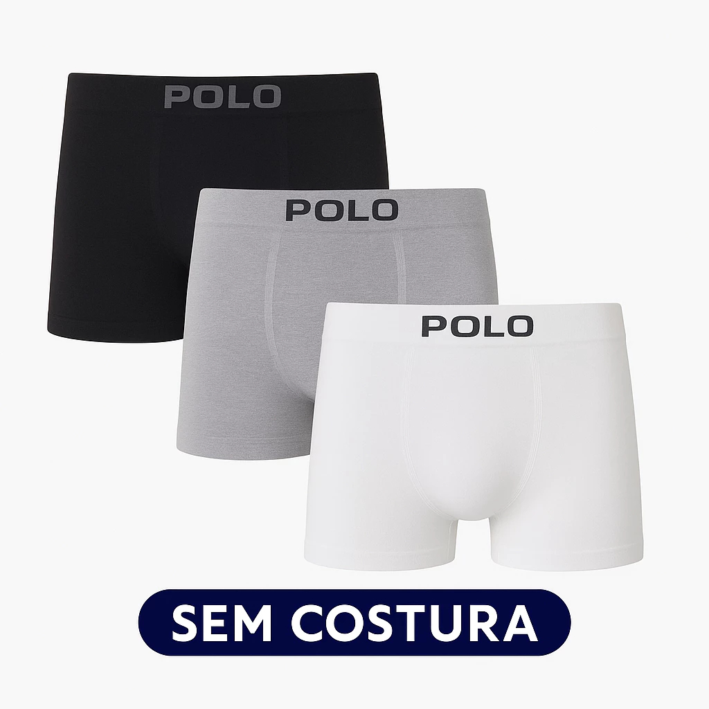 Kit 5 Cueca Boxer Sem Costura Microfibra Leve Poliamida Alta Elasticidade Academia Esporte Polo Star