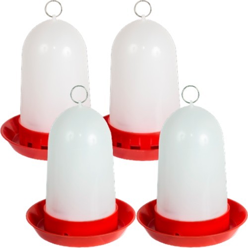 Kit 2 Comedouro Automatico e 2 Bebedouro Aves Galinha Pintinho Codorna 750ml