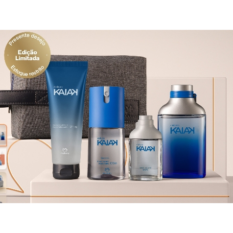 Presente Natura Kaiak Masculino Completo com Nécessaire (5 produtos)