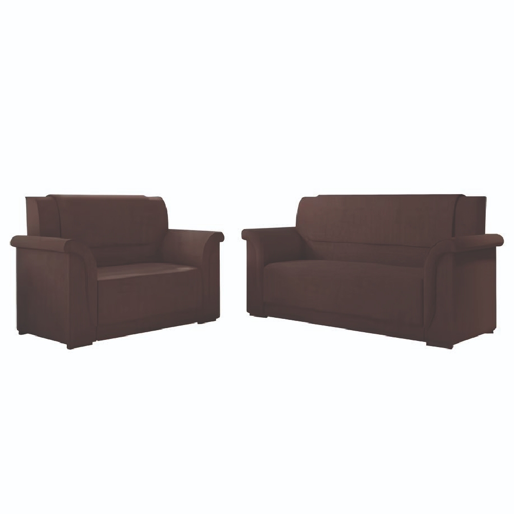 Sofá 2 E 3 Lugares Itália Marrom Suede - Home & Living
