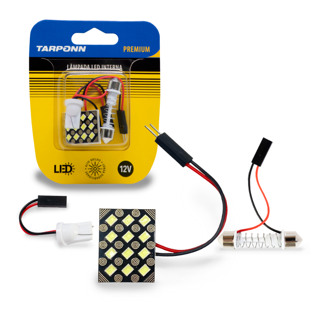 Lâmpada Led Placa F-3528-12smd 2 conectores 12V 6000k em Oferta na Shopee