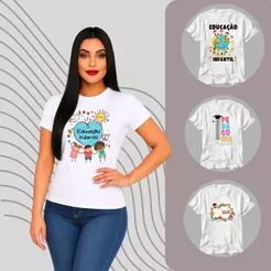 Camiseta T-shirt BLUSA FEMININA PROFISSÕES PROFESSORA