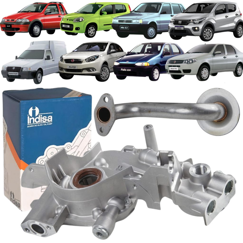 BOMBA DE ÓLEO COM PESCADOR PARA PALIO / SIENA / FIORINO / STRADA / UNO COM MOTOR FIAT FIRE E FIRE EVO 1.0 1.3 1.4