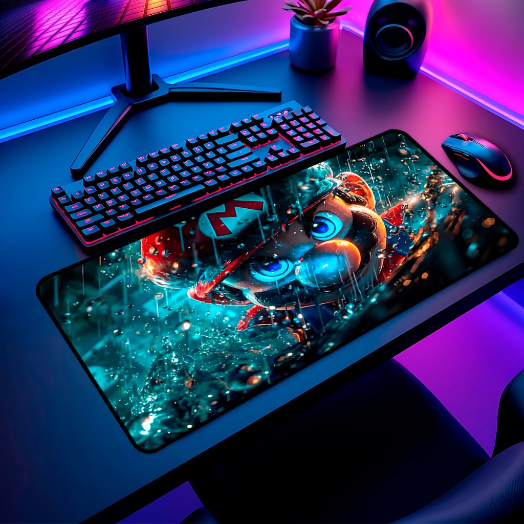 Mouse Pad Gamer Grande Antiderrapante 65x30 70x35 80x35 90x40 90x50 120x60 Cm Borda Costurada