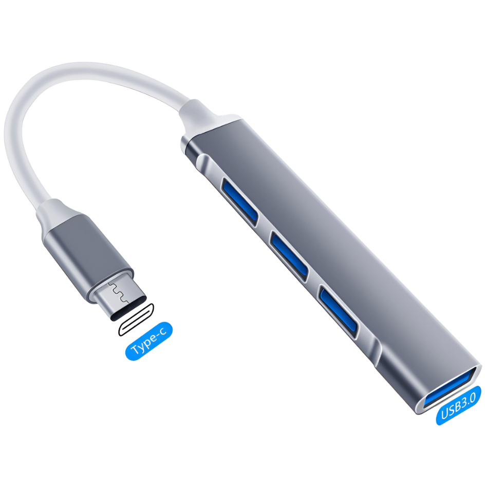 Hub Usb-C P/ Usb De 4 Portas 480mbps