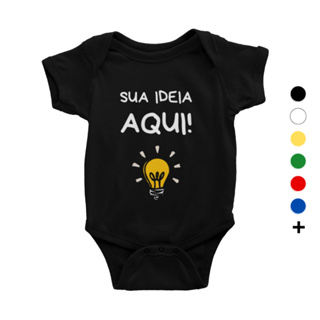 Body Personalizado com a Sua Ideia / Estampa - Menino - Menina em Oferta na Shopee