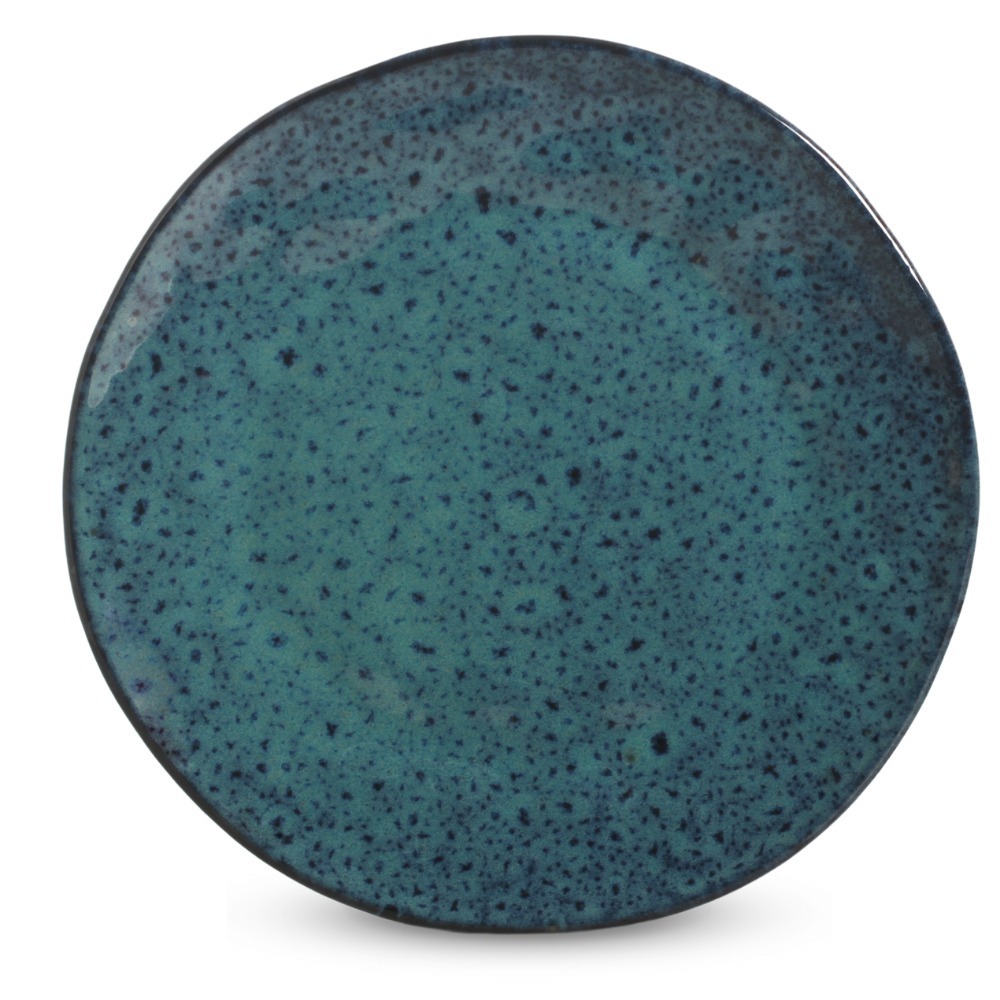Prato Raso Grande de Cerâmica Linha Aura Orgânica Mesa Posta Elegante