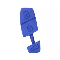 Capa Chave Fiat Idea / Brava / Punto 3 Botões Azul
