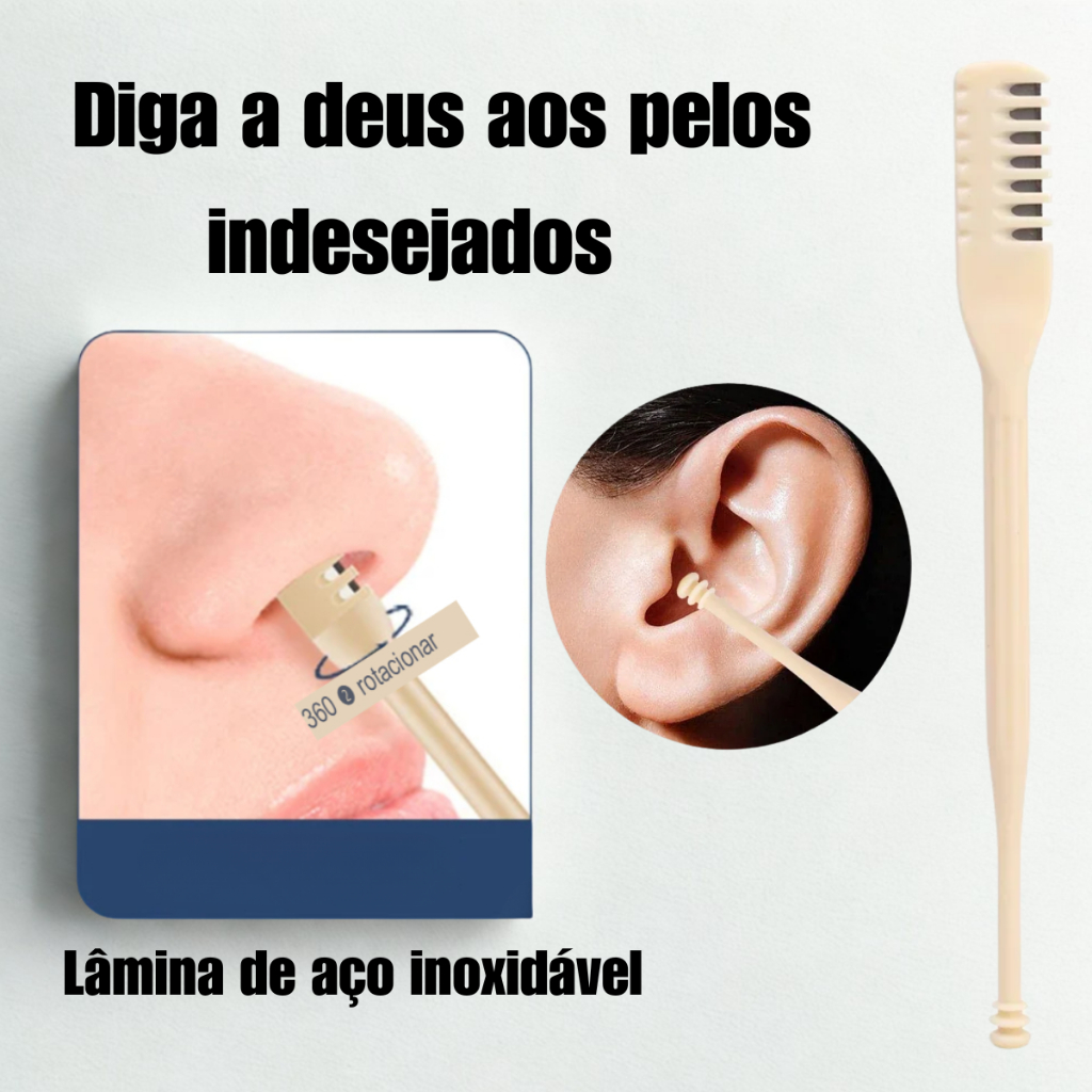 Aparador De Pêlos Do Nariz Com Cabeça Dupla Ferramentas De Remoção Laváveis Portáteis Giratórias De 360 Graus 2025