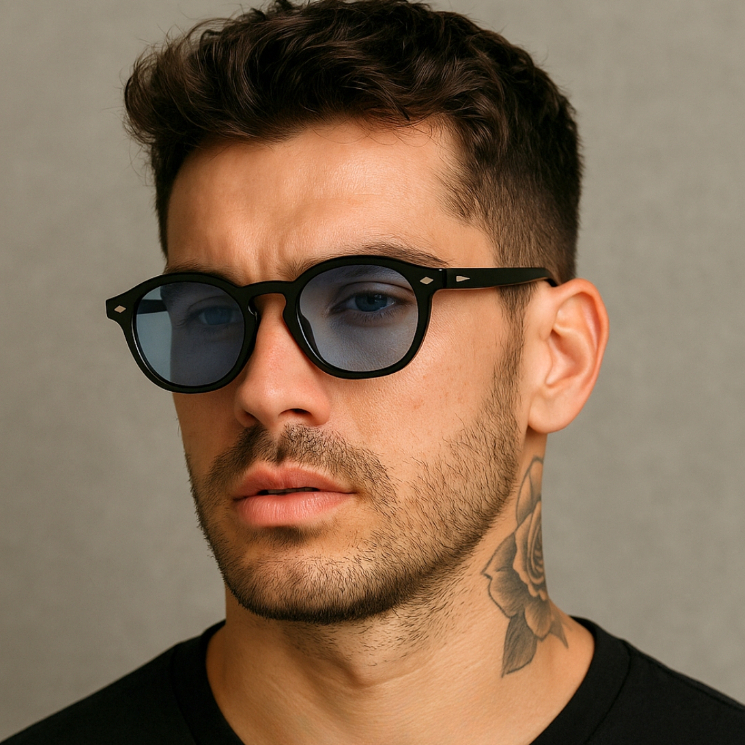 Oculos de Sol Redondo Premium Flexivel Blogueira Moderno Luxo uv400 Feminino Masculino