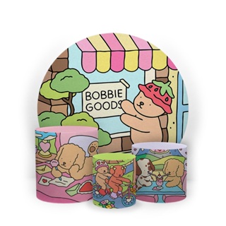 Kit Painel Festa Redondo 1,50x1,50 Com Trio Capas De Cilindros em Oferta na Shopee